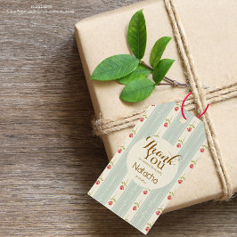 Bedankt Florish Shabby Chic schattig blauw Cadeaulabel