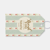 Bedankt Florish  Shabby Chic schattig blauw Cadeaulabel (Voorkant (Horizontaal))