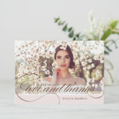  Bedankt Foto Afstudeerder Hartelijk dank Kaart (Staand voorkant)