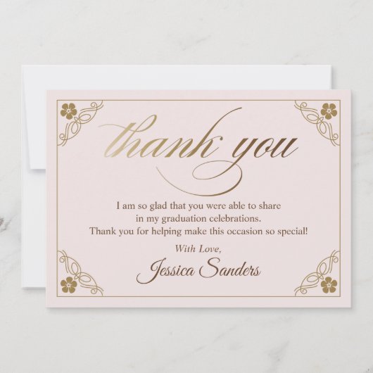  Bedankt Foto Afstudeerder Hartelijk dank Kaart (Achterkant)