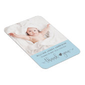 Bedankt Foto Blue Boy Birth Announement Magneet (Rechterzijde)