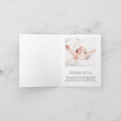 Bedankt Foto geboorteaankondiging Notitiekaartje (Binnen)