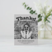 Bedankt Foto modern Afstuderen Dank u Briefkaart (Staand voorkant)
