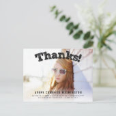 Bedankt Foto modern Afstuderen Dank u Briefkaart (Staand voorkant)