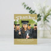 Bedankt Foto modern Afstuderen Dank u Briefkaart (Staand voorkant)