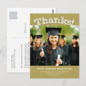 Bedankt Foto modern Afstuderen Dank u Briefkaart (Voorkant / Achterkant)