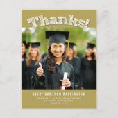 Bedankt Foto modern Afstuderen Dank u Briefkaart (Voorkant)