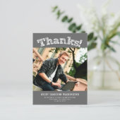 Bedankt Foto modern Afstuderen Dank u Briefkaart (Staand voorkant)