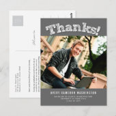 Bedankt Foto modern Afstuderen Dank u Briefkaart (Voorkant / Achterkant)
