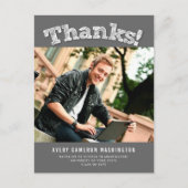 Bedankt Foto modern Afstuderen Dank u Briefkaart (Voorkant)