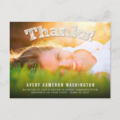 Bedankt Foto modern Afstuderen Dank u Briefkaart (Voorkant)