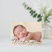Bedankt Foto van de geboorte Briefkaart (Staand voorkant)
