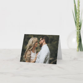 Bedankt Foto Wedding Kaart