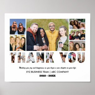 Bedankt Fotocollage Afscheidsfeest Poster