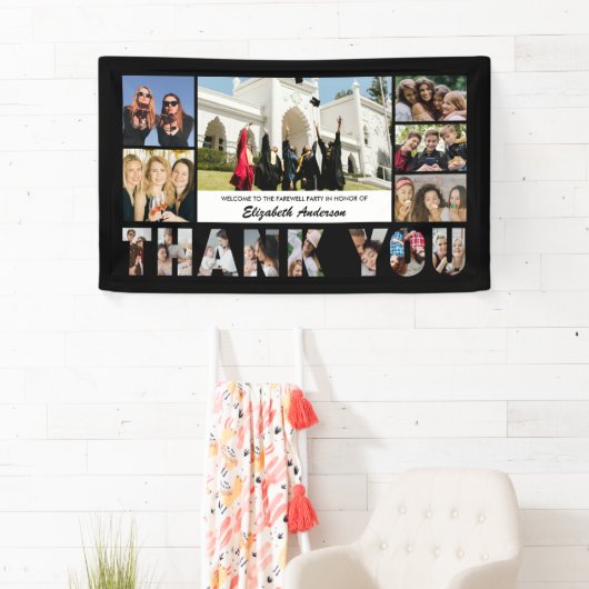 Bedankt Fotocollage Afscheidsfeest Spandoek (Insitu)