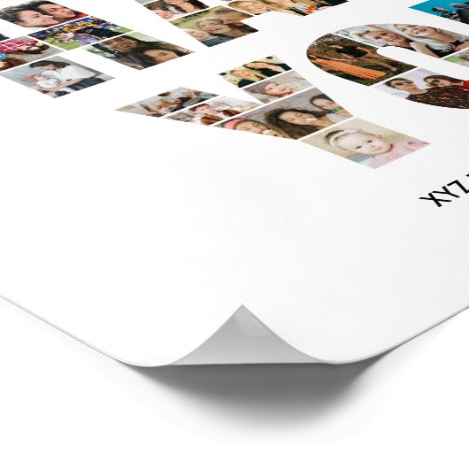 Bedankt Fotocollage Collage Afscheid Gepensioneerd Poster (Hoek)