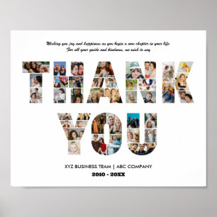 Bedankt Fotocollage Collage Afscheid Gepensioneerd Poster