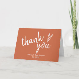 Bedankt fotokaart Boho Heart Terracotta