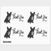 Bedankt Franse Bulldog Puppy Dog Sticker