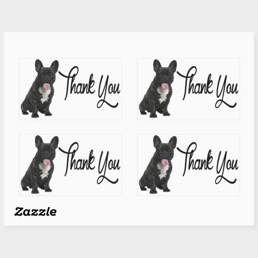 Bedankt Franse Bulldog Puppy Dog Sticker (Vel)