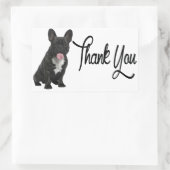 Bedankt Franse Bulldog Puppy Dog Sticker