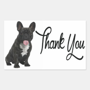 Bedankt Franse Bulldog Puppy Dog Sticker