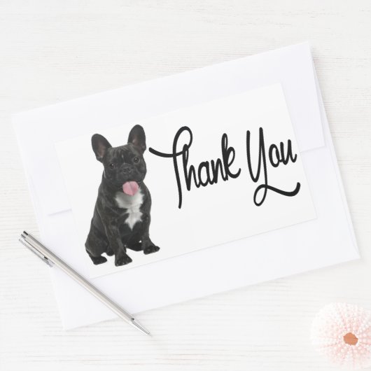Bedankt Franse Bulldog Puppy Dog Sticker (Envelop)