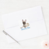 Bedankt Franse Bulldog Puppy Dog Sticker (Envelop)
