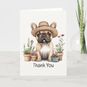 Bedankt Franse Bulldog Tuinieren Bloempotten