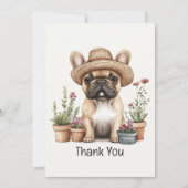 Bedankt Franse Bulldog Tuinieren Bloempotten (Voorkant)