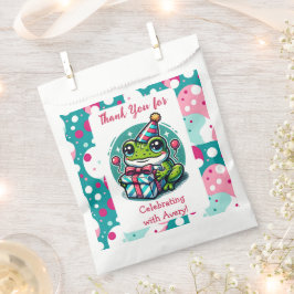 Bedankt Frog Theme Girl's verjaardag Bedankzakje