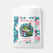 Bedankt Frog Theme Girl's verjaardag Bedankzakje (Voorkant)