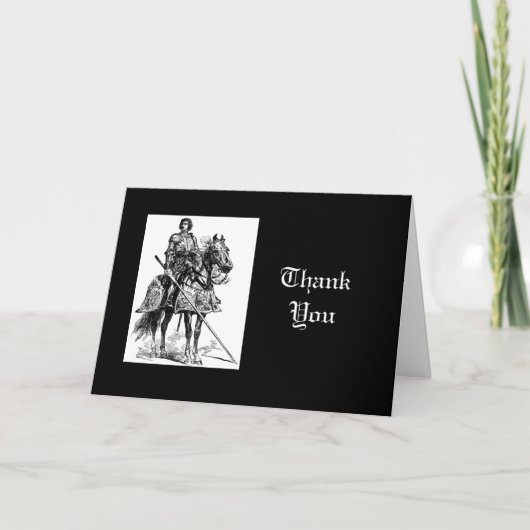 Bedankt, Fun Knight in Shining Armor Bedankkaart (Voorkant)