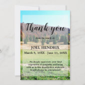 Bedankt Funeral Wood Sympathy Grief Kaart (Voorkant)