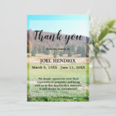 Bedankt Funeral Wood Sympathy Grief Kaart (Staand voorkant)