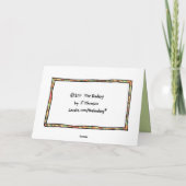 Bedankt Funky Stripes notitiekaart (Achterkant)