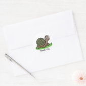 Bedankt Funny Tortoise Ronde Sticker (Envelop)