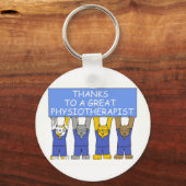 Bedankt Fysiotherapeutisch Cartoon Katten Sleutelhanger (Voorkant)