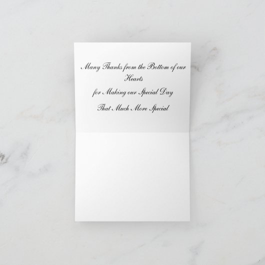 Bedankt gasten Kaart (Binnen)