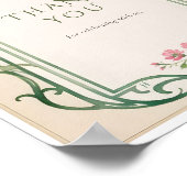 Bedankt gasten tekenen  Art Nouveau Poster (Hoek)