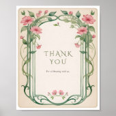 Bedankt gasten tekenen  Art Nouveau Poster (Voorkant)