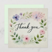 Bedankt Gedachten Print Design Kaart (Voorkant / Achterkant)