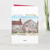 Bedankt, geïllustreerde kerstgroet bedankkaart (Achterkant)