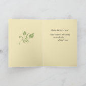 Bedankt, Gele Bloem Relligig Bedankkaart (Binnen)