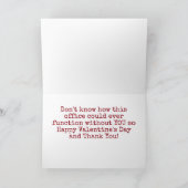 BEDANKT & GELUKKIGE VALENTIJNSDAG MEDEWERKER FEESTDAGEN KAART (Binnen)