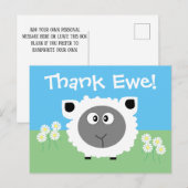 Bedankt Gepersonaliseerde Schattigee Grappige Scha Briefkaart (Voorkant / Achterkant)