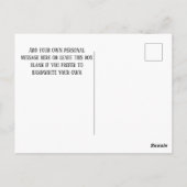 Bedankt Gepersonaliseerde Schattigee Grappige Scha Briefkaart (Achterkant)