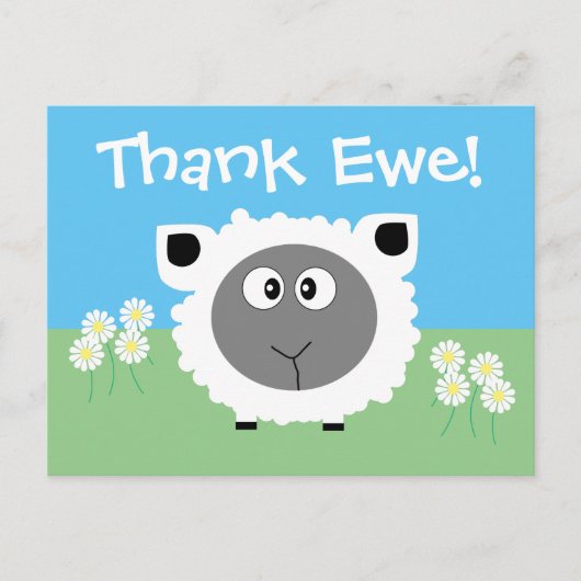 Bedankt Gepersonaliseerde Schattigee Grappige Scha Briefkaart (Voorkant)