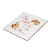 Bedankt geven aan de waterverf van Lord herfst flo Tegeltje (Zijkant)