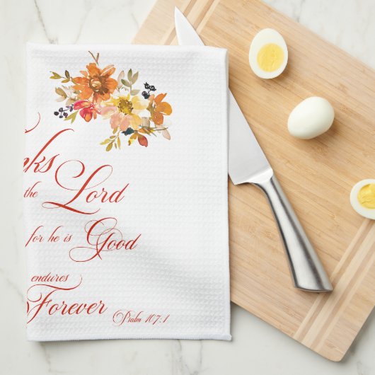 Bedankt geven aan de waterverf van Lord herfst flo Theedoek (Quarter Fold)